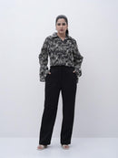 Monochrome Floral Top